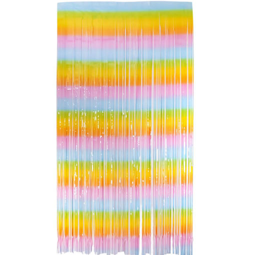 Picture of DOOR CURTAIN GRADIENT COLOURS PASTEL
